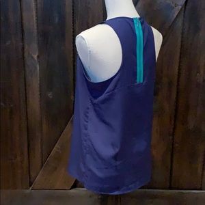 Cynthia Steffe navy blue back quarter zipper tank top